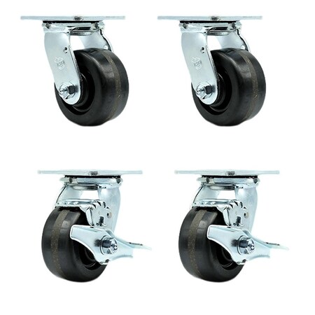 Service Caster Tool Box Caster Wheel Set 4'' Phenolic Swivel Casters, 4PK TOOL-SCC-30CS420-PHR-2-TLB-2